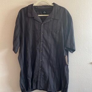 Rip Curl Button Up faded black shirt XL NWT